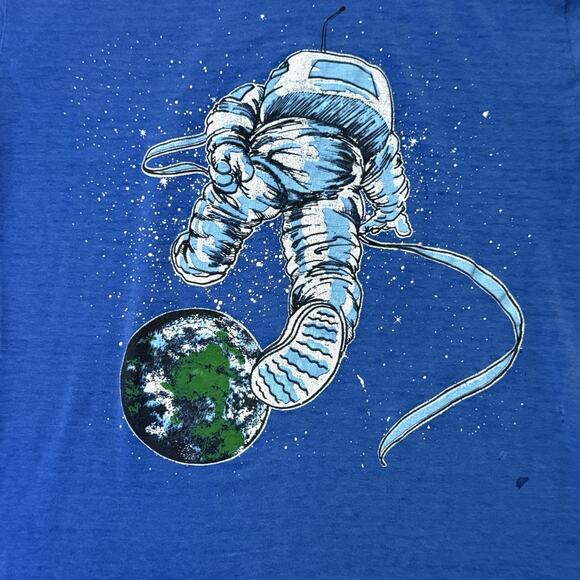 Vintage NASA Kennedy Space Center Rocket Ship T Shirt Man Earth Single Stitch - Picture 12 of 12